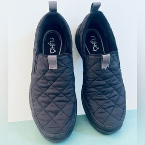 Ryka Slip-On Quilted Black Casual Shoe Womens 7